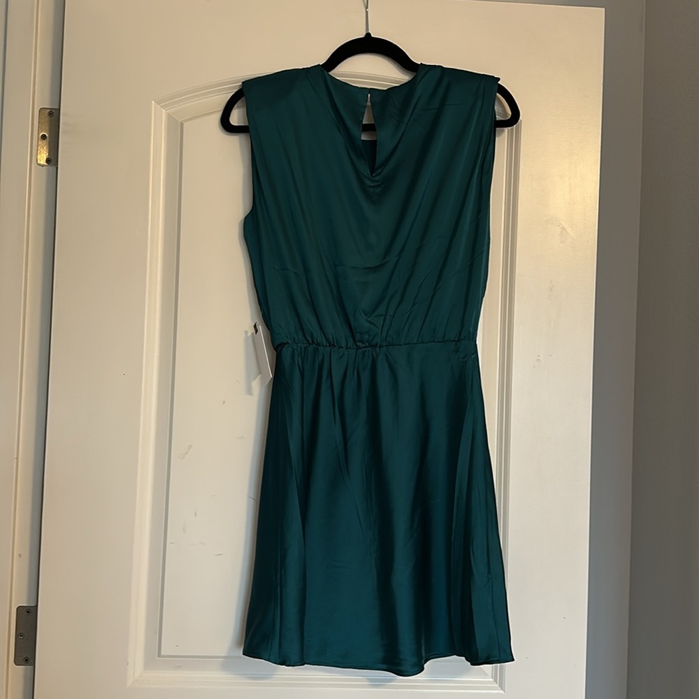 ASTR the Label Teal Satin Mini Dress - Size Small - Picture 8 of 9